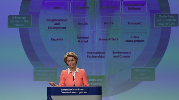 EU-Kommissionens formand, Ursula von der Leyen, udpegede tirsdag sine kommissær-kollegaer.