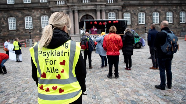 Demonstration for bedre psykiatri i efteråret 2019.