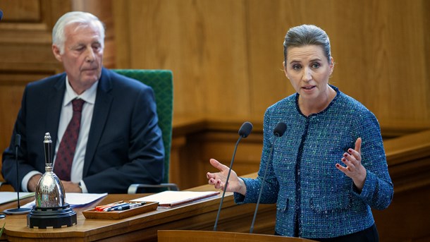 Statsminister Mette Frederiksen (S) holder sin første åbningstale til Folketinget.