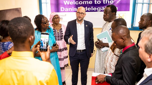 Udviklingsminister Rasmus Prehn i Burkina Faso.