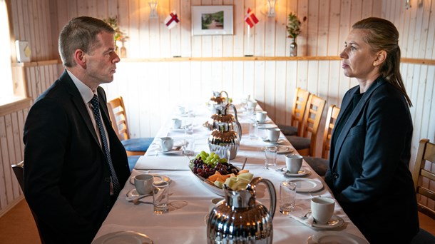 Statsminister Mette Frederiksen mødes med Færøernes lagmand, Bárður á Steig Nielsen.