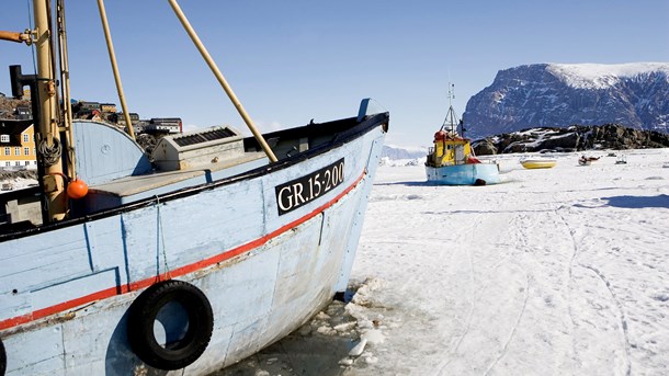 Havnen ved Uummannaq i Grønland. 