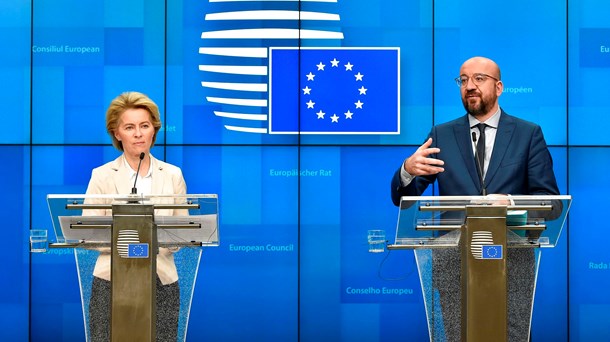 EU-Kommissionens formand, Ursula von der Leyen, og EU-Rådets formand, Charles Michel, tager afstand fra USA's indrejseforbud, der gælder alle EU-borgere de næste 30 dage.