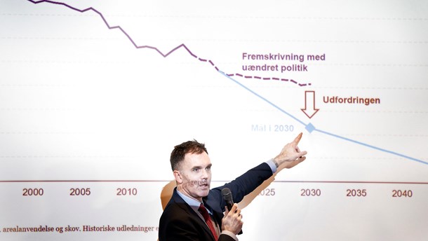 Klimarådets formand, Peter Møllgaard, under præsentationen af Klimarådets seneste rapport tilbage i marts.