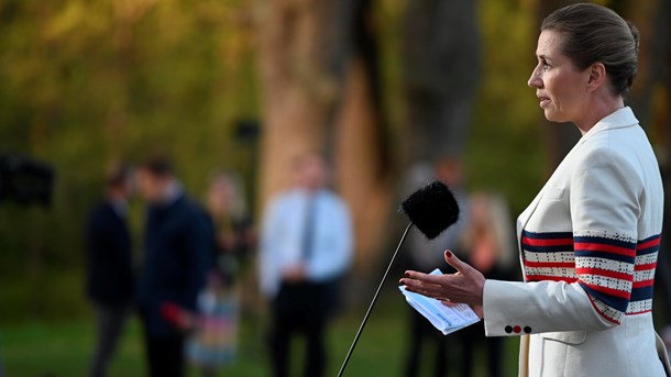 Statsminister Mette Frederiksen (S) på Marienborg torsdag.