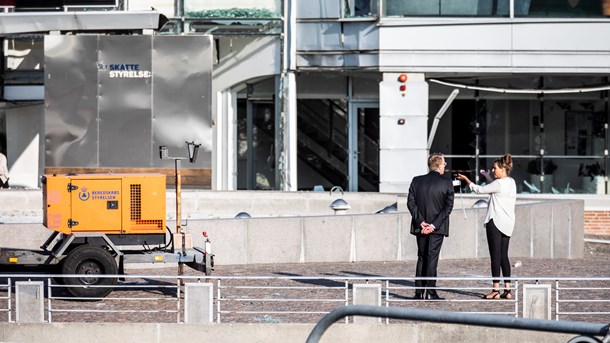 Direktør for Skattestyrelsen Merete Agergaard og skatteminister Morten Bødskov (S) ved Skattestyrelsen.