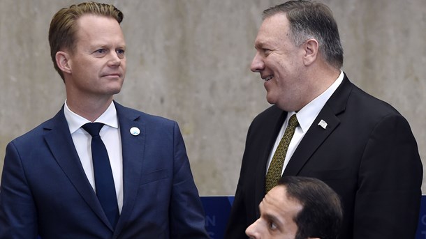 Udenrigsminister Jeppe Kofod (S) besøgte sidste år Washington i USA, hvor han mødte landets udenrigsminister, Mike Pompeo.