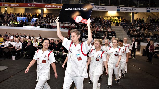 Region Hovedstaden har svært ved at få haft i sosu-elever som dem her. 