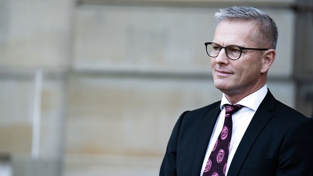 Flemming Møller Mortensen (S) på Amalienborg Slotsplads torsdag.