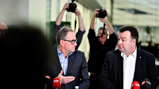 Lars Sandahl Sørensen (til venstre) og Claus Jensen (til højre) har hver især afleveret en ønskeseddel med tre erhvervspolitiske ønsker til Simon Kollerup for 2021. 