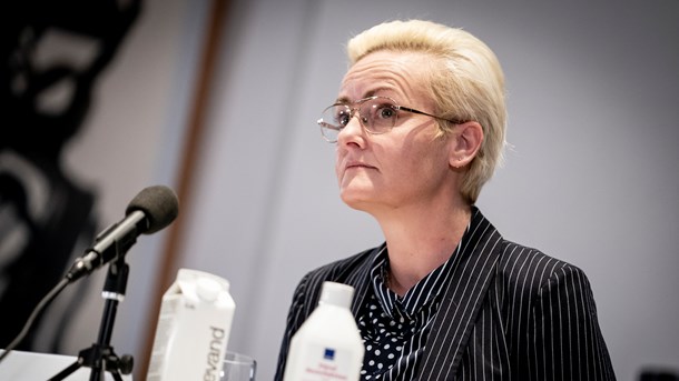 Pernille Rosenkrantz-Theil under præsentationen af ’Børnene Først’.