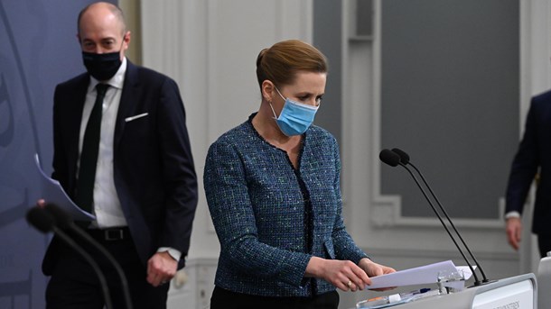 Statsminister Mette Frederiksen torsdag aften i Statsministeriet.