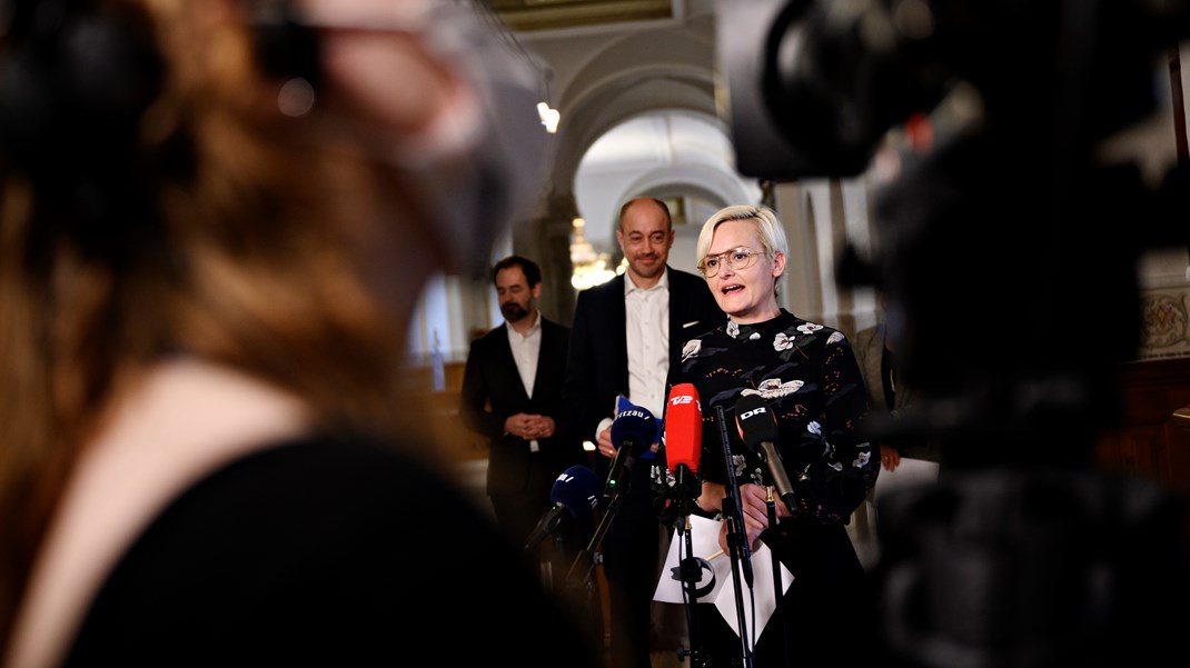 Pernille Rosenkrantz-Theil under præsentationen af en ny testindsats.