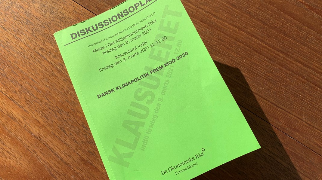 Tirsdag offentliggør Det Miljøøkonomiske Råd sin rapport om dansk klimapolitik frem mod 2030.