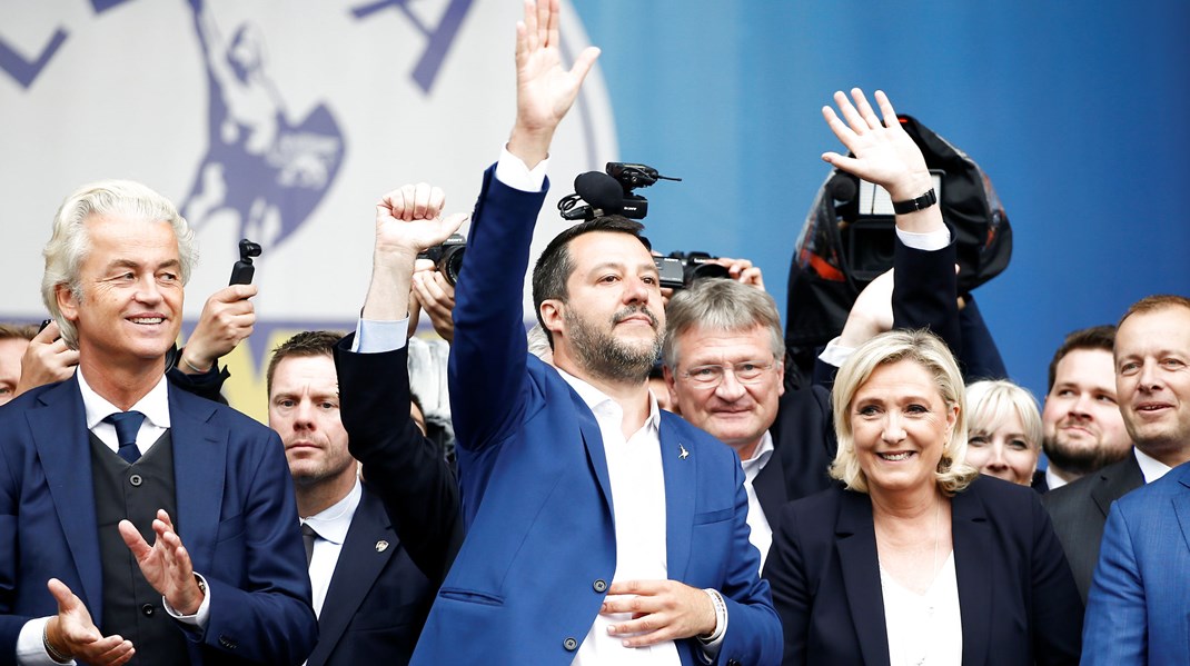 De problemer, der forårsagede Europas populistiske oprør, eksisterer stadig, selv om mange af dets ansigter ændrer sig snarere end helt at forsvinde, skriver Zsolt Enyedi. Her Geert Wilders, Matteo Salvini og Marine Le Pen i forgrunden.