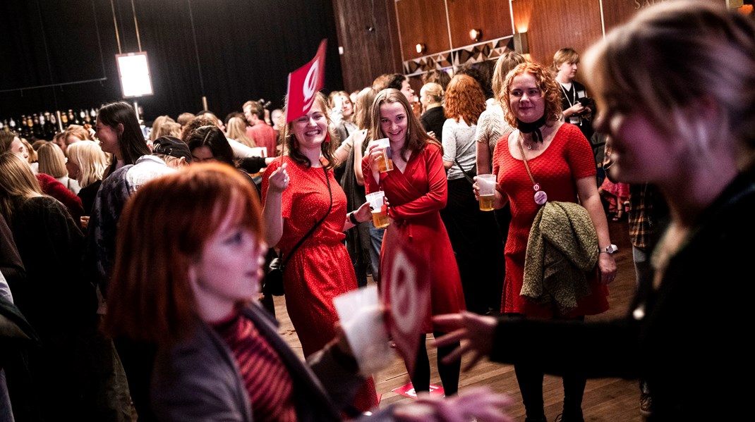 Enhedslisten holder valgfest på spillestedet Vega på Vesterbro i København.