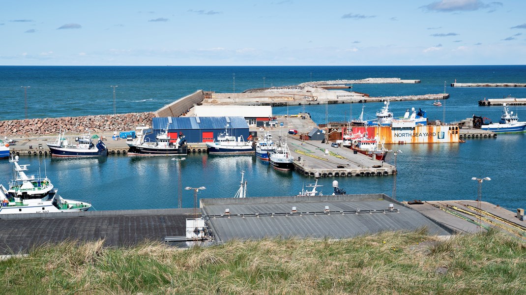 Blandt de mange gode havnenyheder her i januar er også, at Hanstholm Havn (på billedet) regner med næste år at blive Europas første CO2-neutrale fiskerihavn.