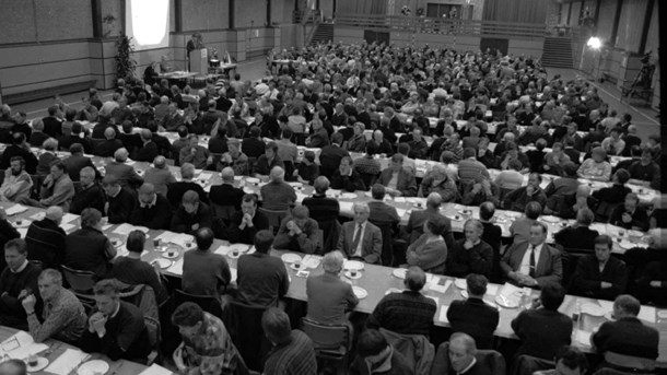 Arkivfoto fra generalforsamling i Aalborg Amts Landboforening.