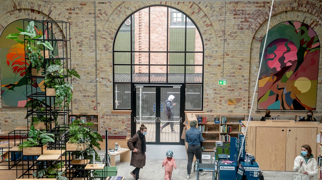 Eske Kath udsmykkede i 2019 - med støtte fra Det Obelske Familiefond - lokaler på Nørrebros Bibliotek. Arkivfoto.