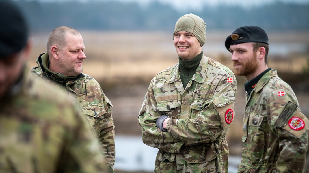 Forsvarets kampbataljon på militærøvelse i marts ved Oksbøl skydeterræn.