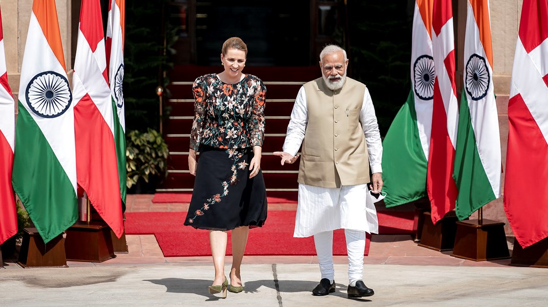 Statsminister Mette Frederiksen var på officielt besøg i Indien i oktober 2021.