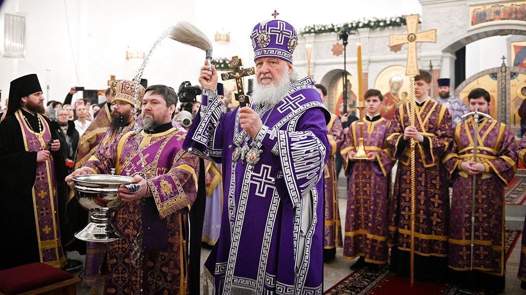 Patriarken Kirill af Moskva er på vej til at lande på EU's sanktionsliste. 