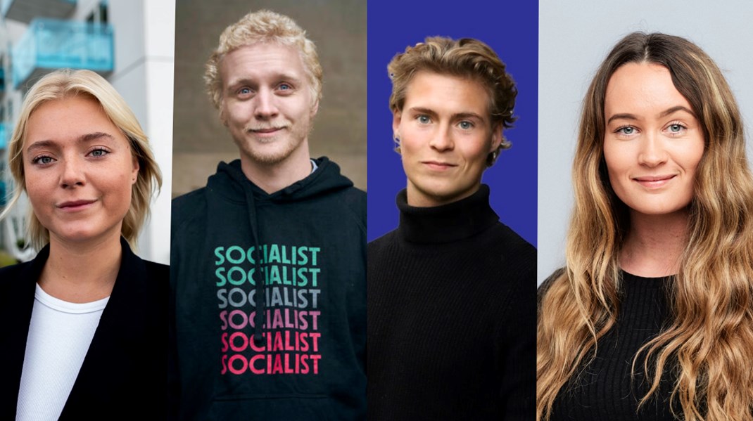 Fra venstre: Mathilde Hjort Bressum, Emil Samaras Eriksen, Mads Strange og Freja Fokdal.