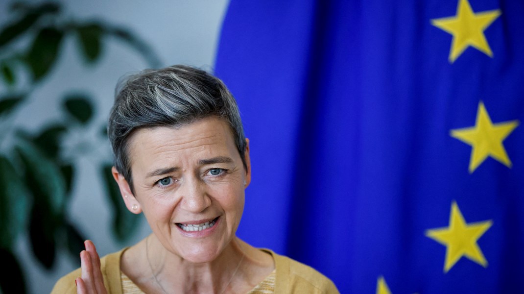 Margrethe Vestager mener ikke, at der er noget at indvende mod mindstelønsdirektivet. Arkivfoto. 