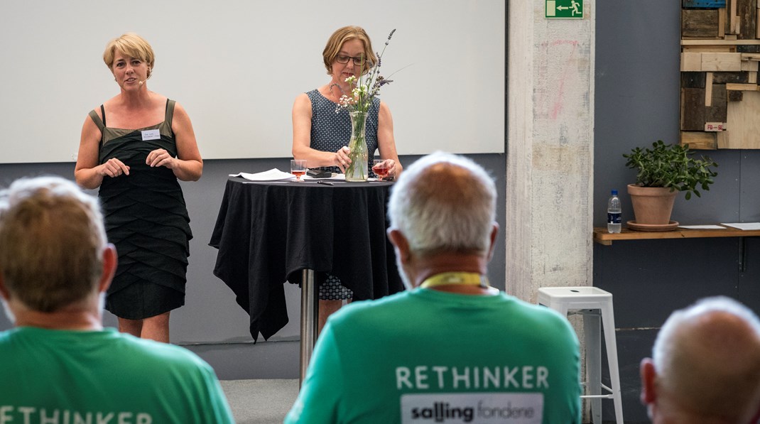 Ulla Lund (tv) sammen med tidligere kollega, Susanne Hyldborg Jensen.