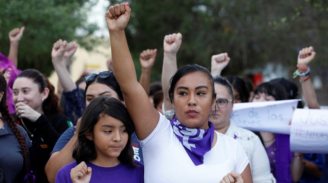 Lande som Mexico har gjort ligestilling til et omdrejningspunkt i udenrigs- og sikkerhedspolitik, skriver Maria Jose Landeira Østergaard fra Kvinderådet. På billedet demonstrerer kvinder, i kølvandet på at den 20-årige Bionce Amaya Cortez blev fundet død. 