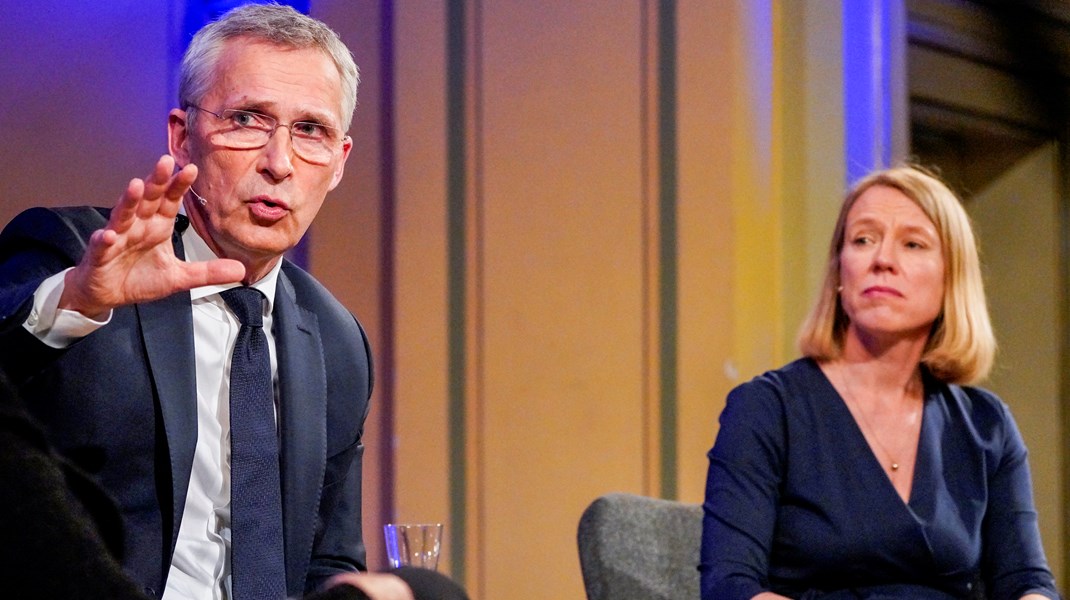 Panelsamtale med Natos generalsekretær, Jens Stoltenberg, og den norske udenrigsminister Anniken Huitfeldt i forbindelse med Natos udenrigsministermøde i Oslo. 