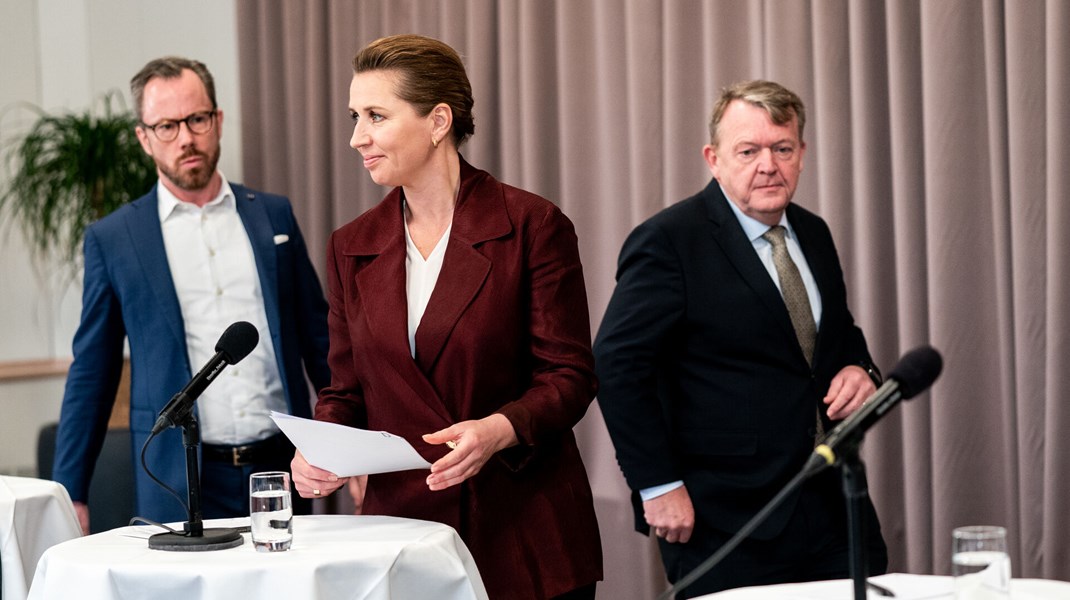 De tre partiledere i regeringen, Mette Frederiksen (S), Jakob Ellemann-Jensen (V) og Lars Løkke Rasmussen (M), har i et interview med Berlingske præsenteret fire overskrifter, der vil være styrende for arbejdet det kommende år.