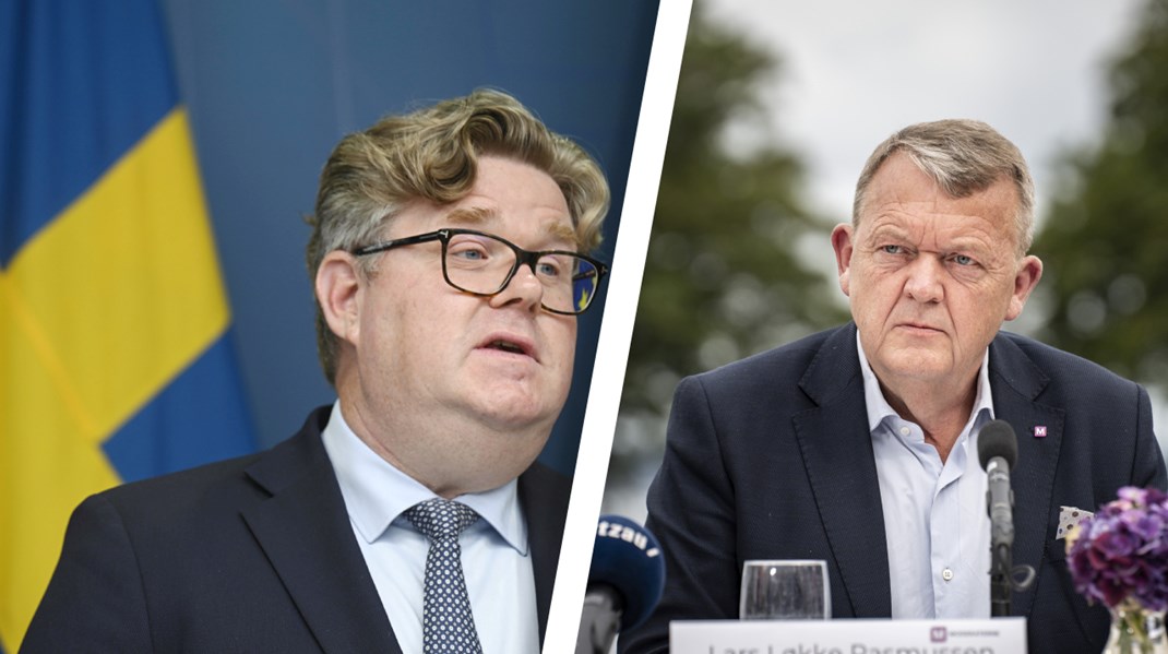 Den svenske justitsminister Gunnar Strömmer (til venstre) afviser at lave lovgivning, der tager hensyn til fremmede magter eller terrortruslen. I Danmark har regeringen valgt at placere lovindgrebet mod koranafbrændinger i straffelovens kapitel om forhånelse af andre stater.