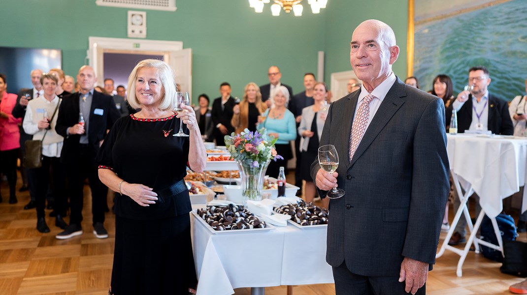 Søren Espersen fejrer sine 70 år i Snapstinget på Christiansborg. 