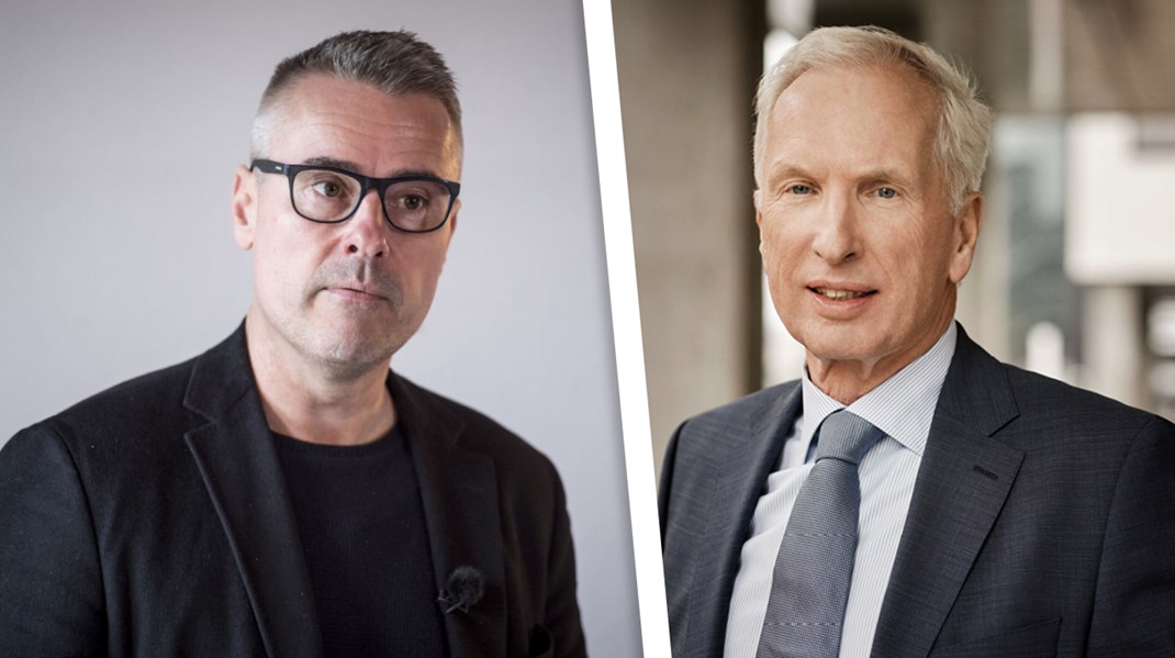 Henrik Sass Larsen og Christian Frigast er henholdsvis administrerende direktør og formand for Aktive Ejere, som nu bliver et medlem fattigere, når Danish Business Angels melder sig ud.