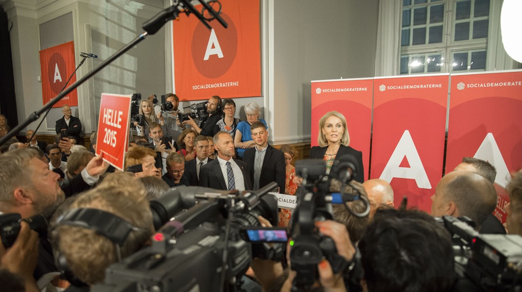 Helle Thorning-Schmidt på valgaftenen 2015. Hun leverede et flot comeback til sit parti, men tabte Statsministeriet efter kun en enkelt periode. Foto: Toke Kristiansen/Altinget