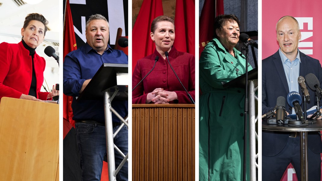 Pia Olsen Dyhr, Henning Overgaard, Mette Frederiksen, Mona Striib og Pelle Dragsted er blandt talerne 1. maj.