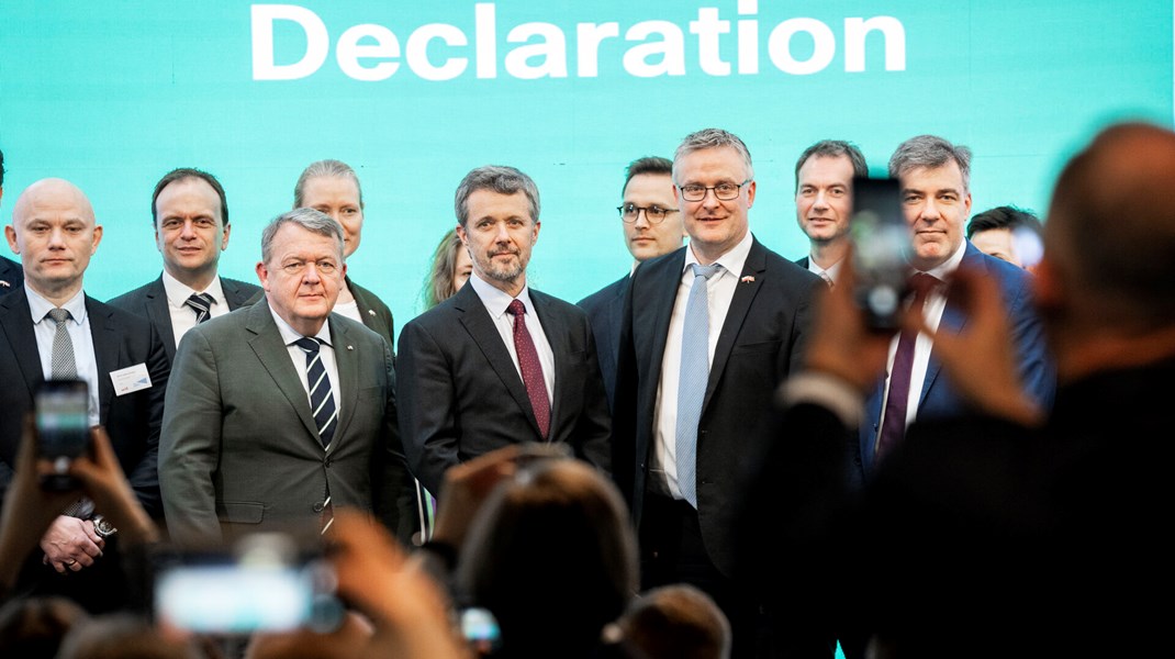 Kong Frederik, udenrigsminister Lars Løkke Rasmussen, klima- og energiminister Lars Aagaard og fødevareminister Jacob Jensen var i vinter på grønt erhvervsfremstød i Polen. Arkivfoto.