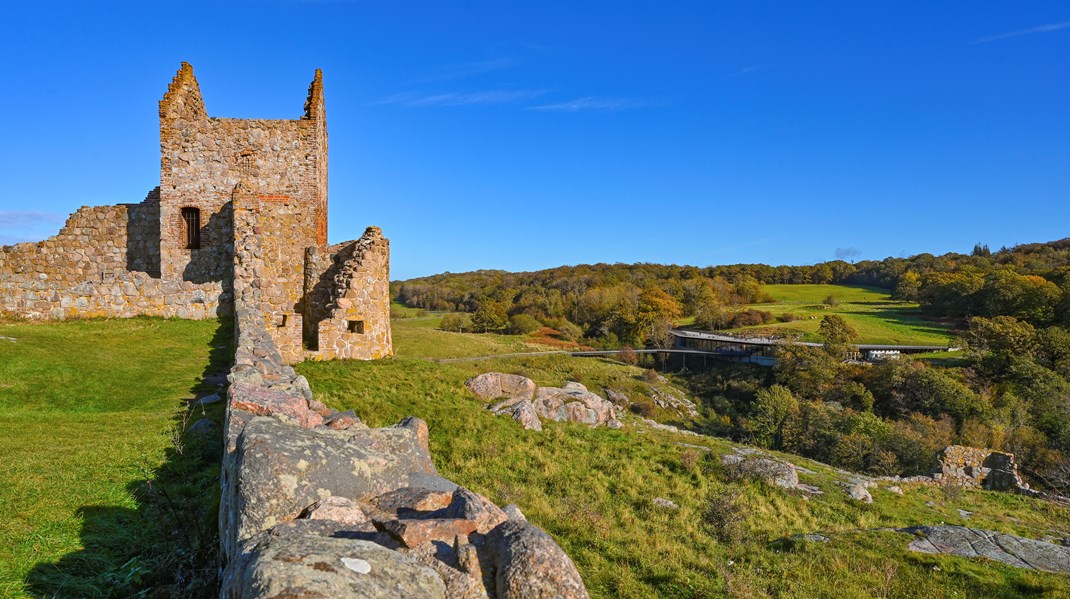 Hammershus på Bornholm, som er Nordeuropas største borgruin, er et af de truede fortidsminder.