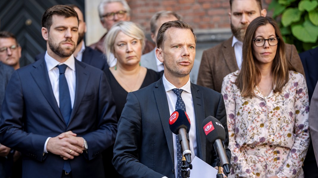 Justitsminister Peter Hummelgaard (S) præsenterede med deltagelse af ministre og aftalepartier en aftale om en styrket indsats mod antisemitisme i juni 2024.