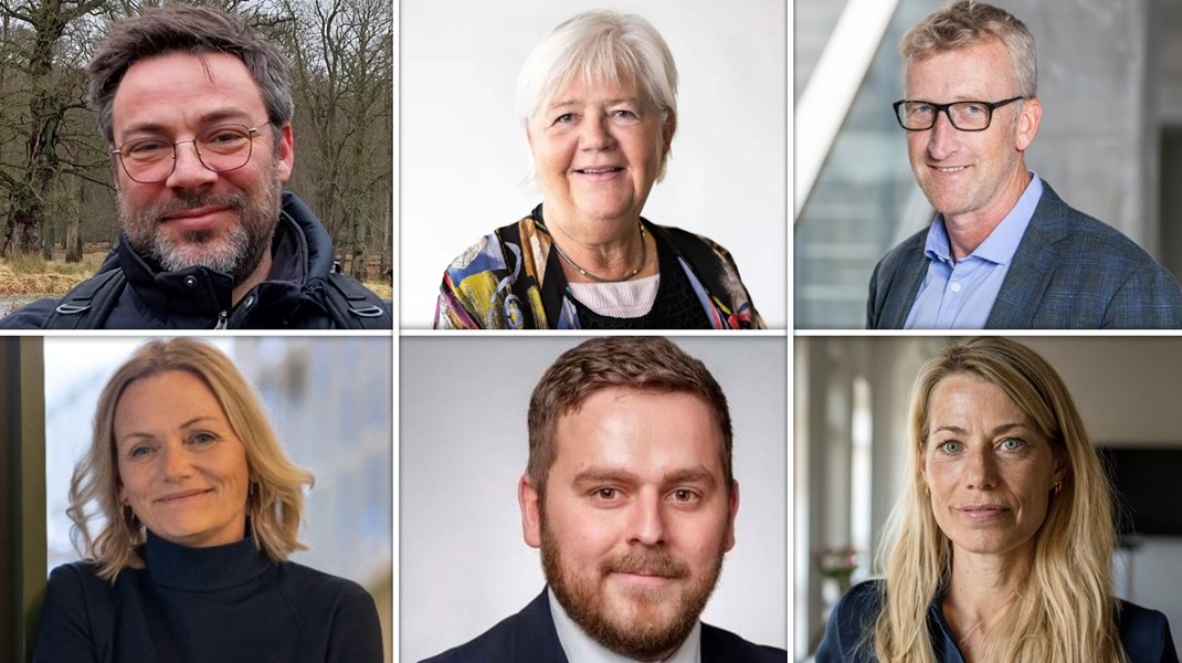 Fra højre er skribenterne Kasper Bøgh Larsen, Bente Boserup, Andreas Rasch-Christensen, Anja Marschall, Jeppe Klenitz-Jakobsen og Malene Angelo.