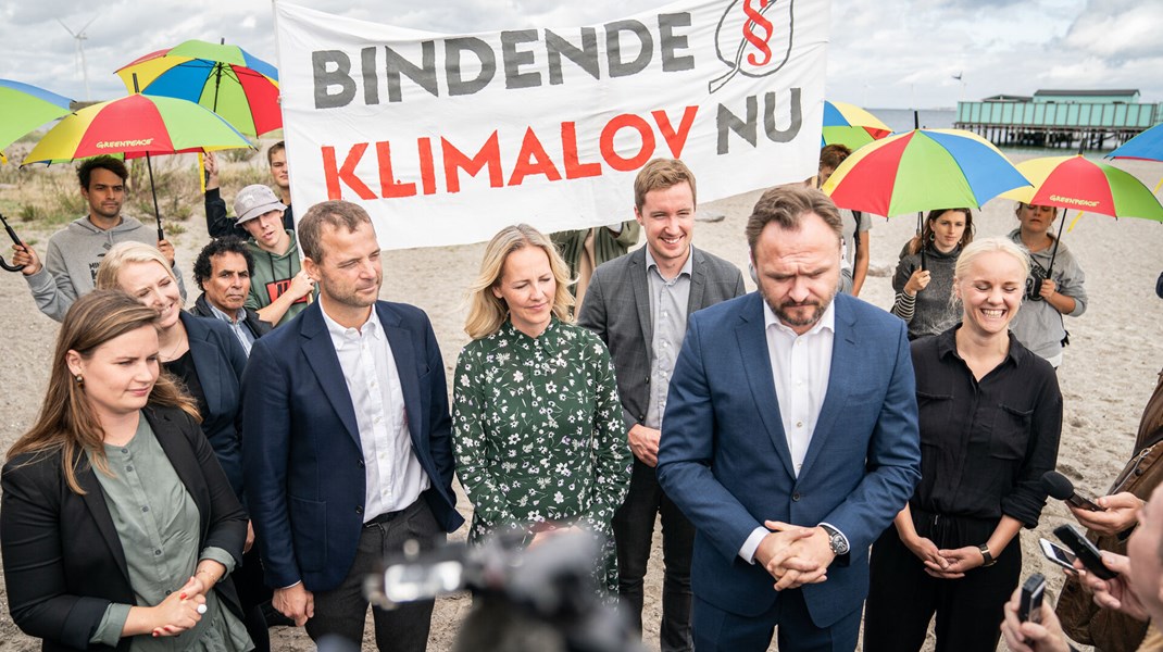 I september 2019 blev de første politiske skridt mod en klimalov taget, som det ses på billedet her. Til næste år skal klimaloven revurderes. 