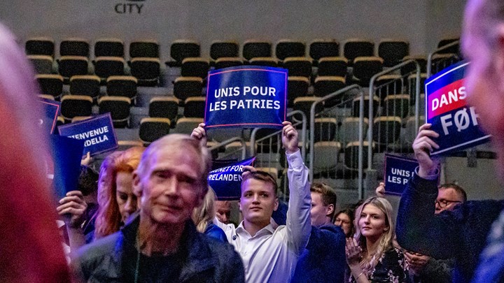 Bienvenue Bardella. Den franske partiformand fik en flot velkomst i Næstved.