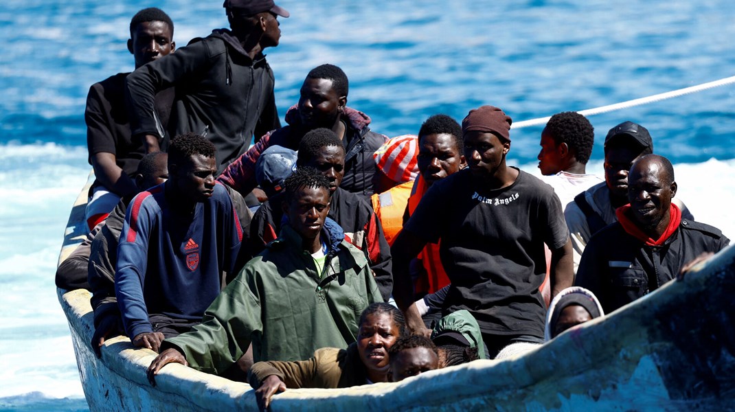 Migranter der ankom til Gran Canaria fredag i sidste uge