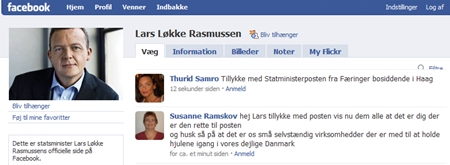 Løkke stormer frem på Facebook