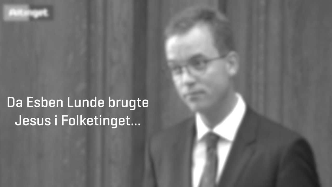 Mest sete tv: Da Esben Lunde brugte Jesus i Folketinget