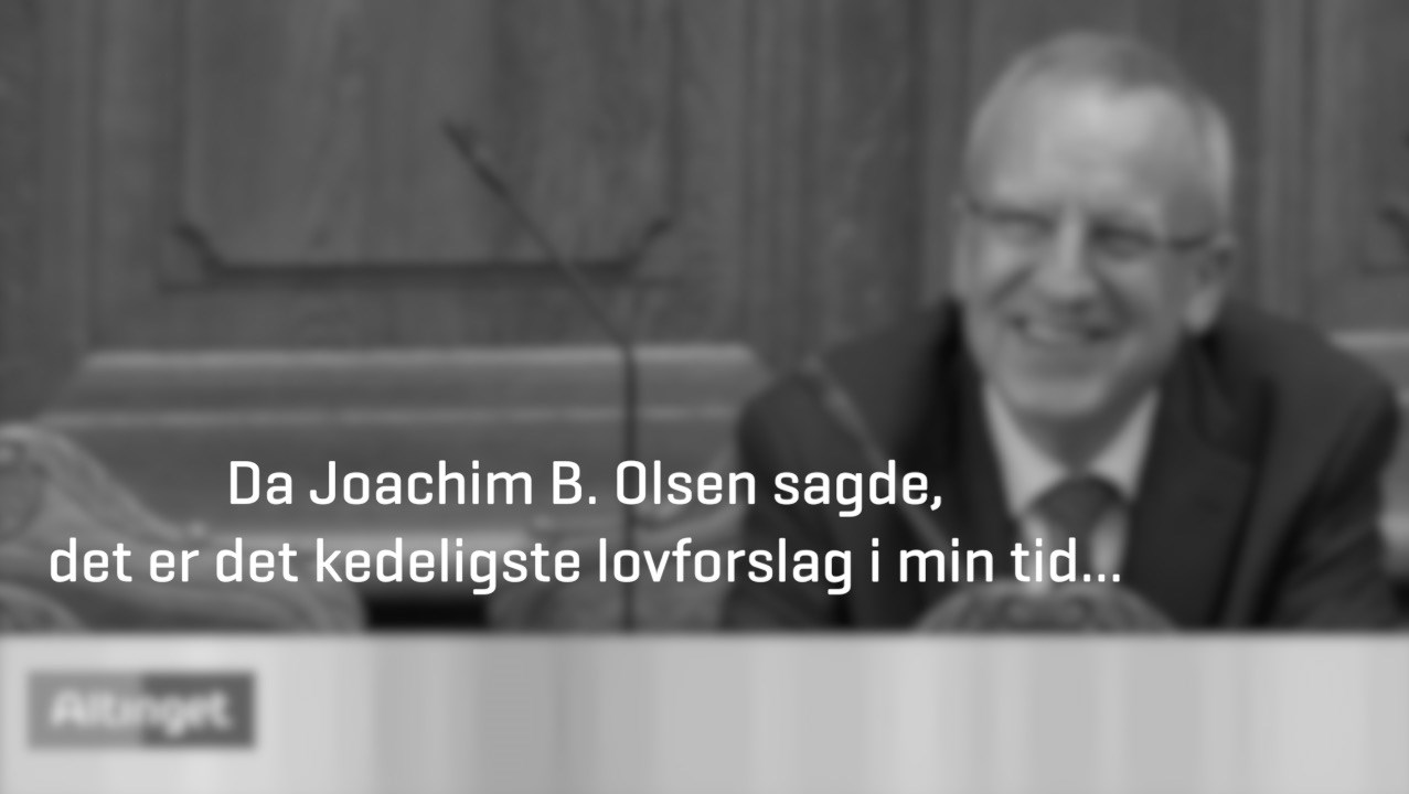 Mest sete tv: Da Joachim B. Olsen kårede det kedeligste lovforslag